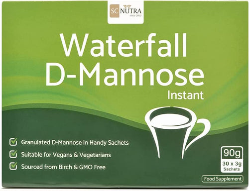 Waterfall D-Mannose Powder Sachets (30 x 3g Sachets) XL Pack - D-Mannose sourced from Birch - Monthly supply for prevention - SC Nutra (Sweet Cures) - FoxMart™️ - Sweet Cures